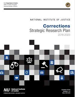 Cover of the Corrections Strategic Research Plan, links to PDF version