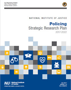Cover of the Policing Strategic Research Plan, links to PDF version