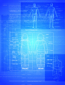Schematic representation of a bomb suit