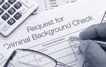Request for criminal background check form