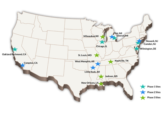 Map of VRN Sites