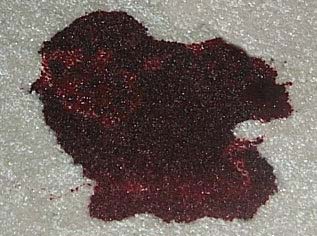 Image of blood spatter on concrete