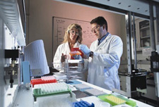 Photo of two scientists in a laboratory