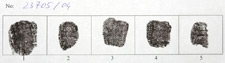 Photo of five fingerprints on a page