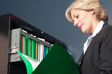 Photo of a lawyer examining a case file
