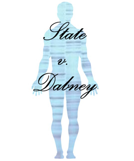 Picture of a stick figure man with the caption 'State v. Dabney'