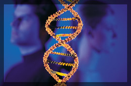 Photo art of a DNA strand