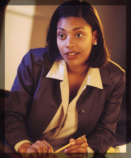 Photo of a female prosecutor attorney