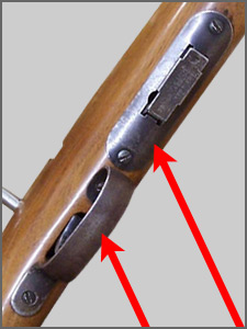 Stamped trigger guard and floorplate on an inexpensive 22LR rifle