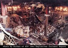The aftermath of the World Trade Center bombing in February 1993