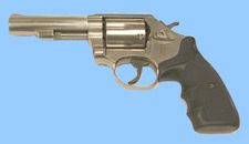 Double-action revolver uncocked