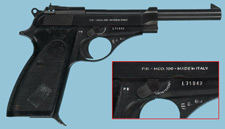 Proof marks on a Beretta pistol