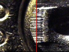 shearing marks caused by firing pin aperture