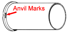 Anvil marks