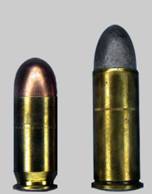 FMJ and lead round nose bullets