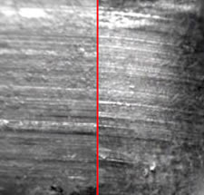Groove impression striations on .38 special caliber lead bullets fired from a Rohm revolver (individual characteristics)