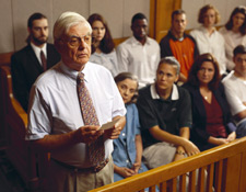 group of jurors in a courtroom