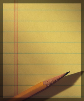 Photo of a legal notepad with a pencil