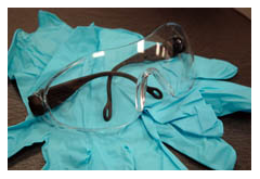 Image of personal protective equipment (safety glasses and gloves)