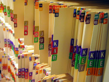Photo of alphabetized file folders