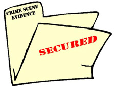 Clipart of a file folder that says "secured"