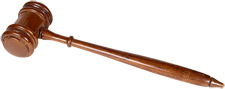 Photo of a judge's gavel