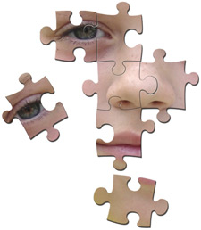 Photo of a puzzle with a face on it
