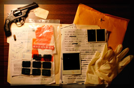 Photo of collected evidence artifacts and samples 