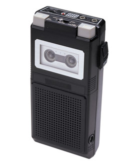 Photo of a portable tape recorder