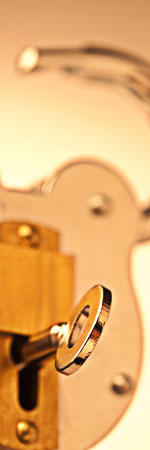 Photo of a lock and key