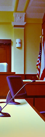 Photo of a witness stand