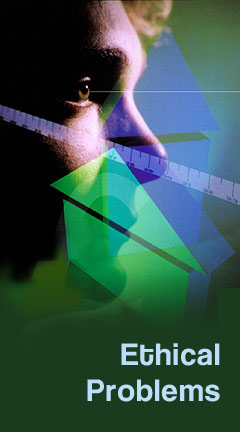 Abstract Photo representing a house symbol in front of a man's face and a 