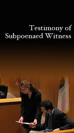 Photo of a female lawyer discussing the testimony of a Subpoenaed Witness