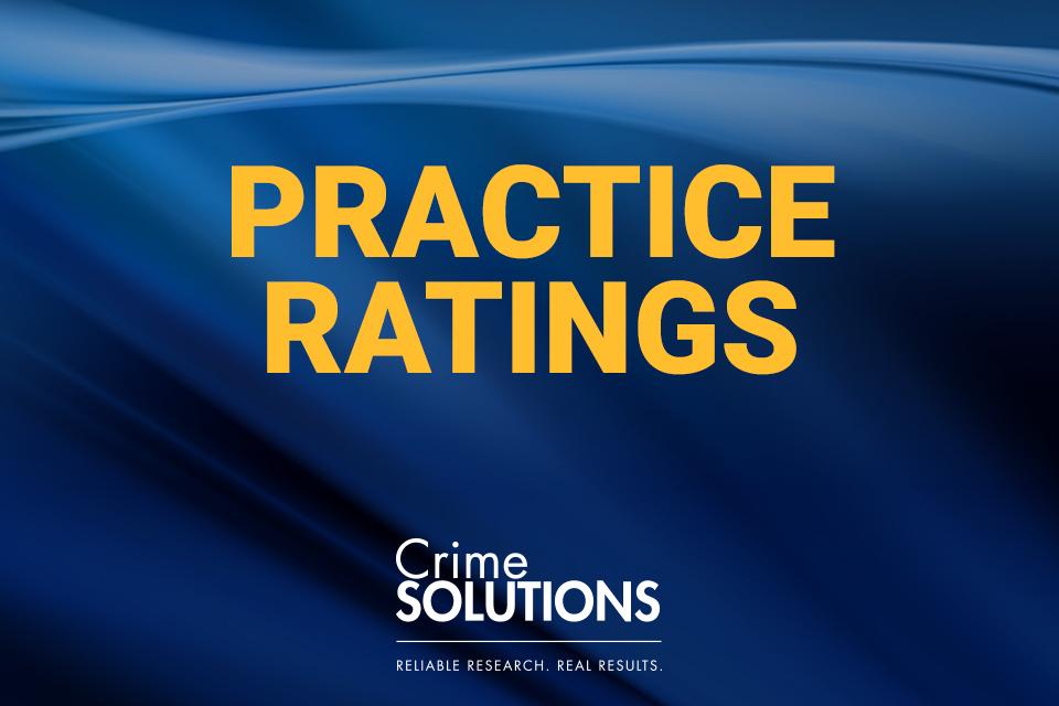 Practice Ratings. CrimeSolutions