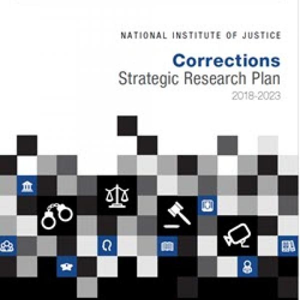 Cover of the Corrections Strategic Research Plan, links to PDF version