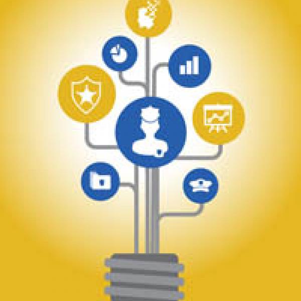 light bulb showing ideas connecting various groups