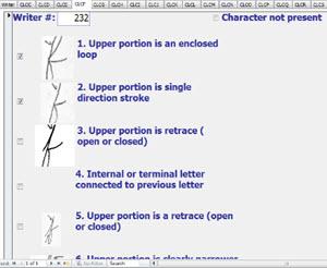  Screenshot of project database illustrating checkbox format, feature descriptions and accompanying illustrations.  