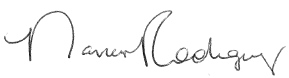 Signature of NIJ Director Nancy Rodriguez