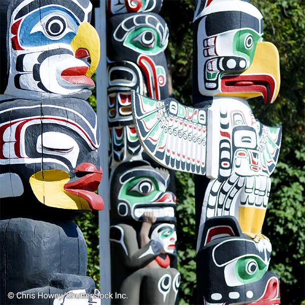 three totem poles