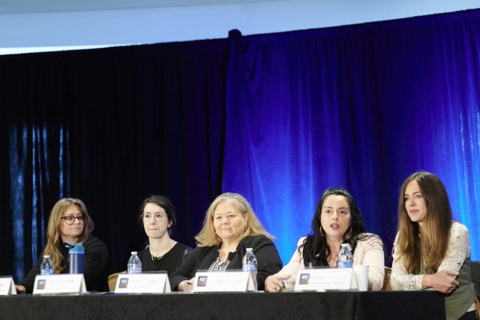 The NIJ 2023 Research Conference panel "Women in Policing: Overcoming the Barriers to Recruitment and Retention" featured Jillian Barnas, Jenn Rineer, Kym Craven, Ivonne Roman, and Maureen McGough