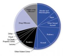 Chart: "Who's in Prison, and For What?" Chart: "Who's in Prison, and For What?"