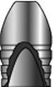 illustration of a cutaway of a cylindrical projectile