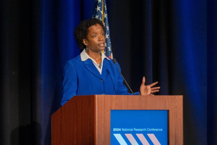 NIJ's Senior Science Advisor Angela Moore participates in the plenary "30 Years of the Violence Against Women Act: Endurance, Expansion, and the Next Era"