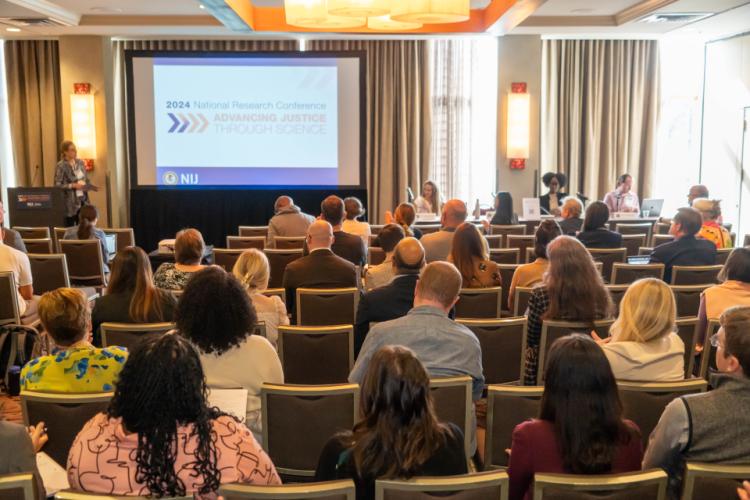 A panel at the NIJ research conference