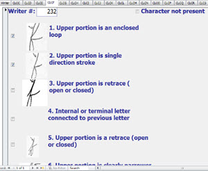  Screenshot of project database illustrating checkbox format, feature descriptions and accompanying illustrations.  