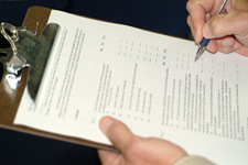 A clipboard with a checklist on it