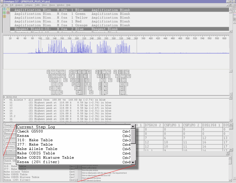 Genotyper® macro window