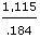 1,115 divided by .184