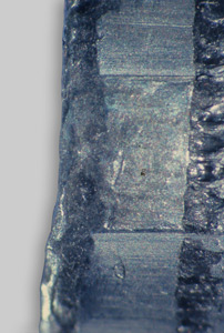 Groove impression on a fired lead bullet