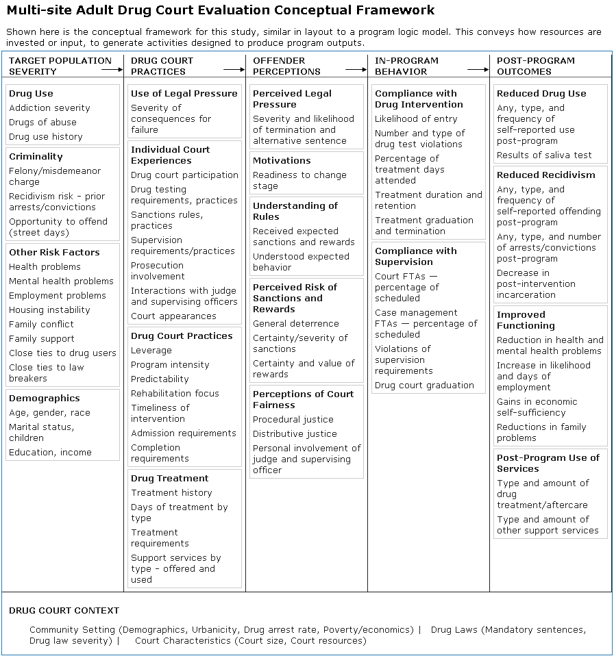Multisite Adult Drug Court Evaluation Conceptual Framework